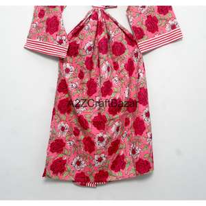 Lujosa Túnica Larga de Algodón 100% para Dormir, Estilo Kimono, con Estampado Floral, Transpirable, Ideal para Invierno, Regalo Perfecto de Navidad para Mujer - Product Image 6