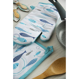 Porte-plat Excelsa en coton Mer du Nord 20x20 cm, motif poisson multicolore - Product Image 5