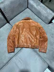 Chaqueta de Cuero Original con Diseño Nuevo y Estampado Personalizado, Chaqueta de Invierno con Cierre, Forro Polar Cálido y Holgado para Hombre - Product Image 3