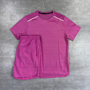 Men's Sporty Short Sleeve T-<b>Shirt</b> O-Neck Quick Dry Knitted Regular Fit Solid Color <b>100</b>% <b>Polyester</b> - Product Image 2