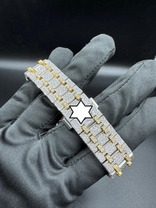 Montre ZAWO HOUSE en moissanite pour femme, vintage, analogique, en acier inoxydable, mouvement mécanique, style hip-hop, montre unique en argent - Product Image 4