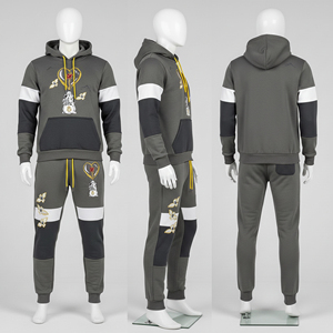 New Arrival High Quality 2 Piece <b>Tracksuit</b> Sets In Low Moq Wholesale Bulk Latest Design Your Own Logo Printed Men <b>Tracksuits</b> - Product Image 2