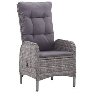 Conjunto de Bistro de Ratán Sintético Gris con Fundas Extraíbles Estándar, Muebles de Patio - Product Image 4