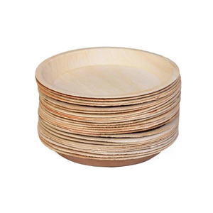 Platos Desechables de Bambú 100% Natural, 10 Pulgadas, Biodegradables, Compostables, Ecológicos, para Eventos y Bodas, Hechos en India, Más Vendidos - Product Image 1