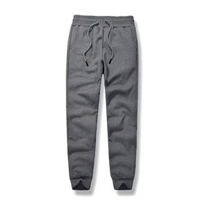 Pantalon évasé décontracté en tricot, taille mi-haute élastique, noir uni, longueur genou, coupe ajustée, 100% coton, pour l'hiver - Product Image 2