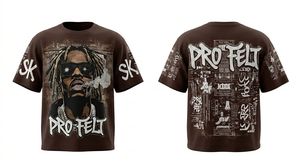 T-shirt en coton ample pour homme, style streetwear hip-hop, respirant, avec logo personnalisé, prix de gros abordable - Product Image 3