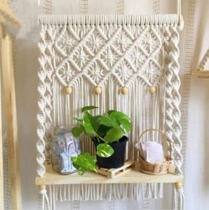 Tapiz de Pared de Macramé Bohemio Indio de Algodón Tejido a Mano, Ideal para Dormitorio, Pasillo, Habitaciones Infantiles y Juveniles, para Toda Ocasión - Product Image 2