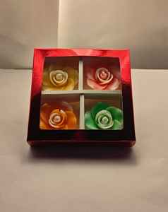 Boîte décorative de bougies flottantes, lot de 4, bougies élégantes en cire de paraffine faites à la main, pour offrir en cadeau, festivals, cadeaux d'entreprise, en gros - Product Image 2