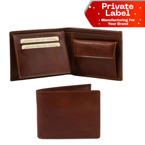 OEM/ODM Service Genuine Leather <b>Men's</b> Bifold <b>Wallet</b> Custom Logo Wholesale Blank Genuine Leather <b>Wallet</b> Ready <b>for</b> Custom Logo - Product Image 1