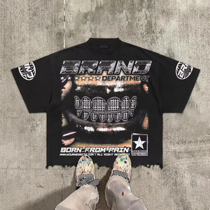 Nueva Camiseta Urbana de Algodón Negra, Corte Recto, 260 g/m², con Logotipo Personalizado, Impresión Digital de Alta Calidad - Product Image 2