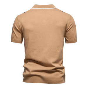 เสื้อโปโลคุณภาพสูงแบบใหม่ ระบายอากาศได้ดี ผลิตจากโรงงาน ดีไซน์กระดุมเรียบง่าย สั่งทำได้ ผ้าฝ้าย 100% สำหรับฤดูร้อน เสื้อโปโลลำลอง - Product Image 6