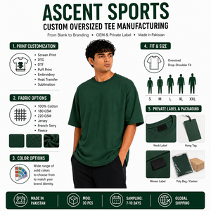 เสื้อยืดโอเวอร์ไซส์ผู้ชาย ผ้าคอตตอนริงสปัน ป้ายติดแบบไร้ขอบ เย็บชายเสื้อสองชั้น ผ้ารักษ์โลก 220 กรัม สำหรับงานสกรีนแบรนด์ตามสั่ง ใช้ได้ทุกวัน - Product Image 5