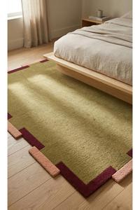 Tapis en laine tissée avec logo personnalisé, antidérapant, fait main, motif géométrique épais, avec envers en coton moderne, sans perte de poils, pour sols intérieurs - Product Image 4