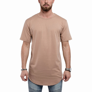T-shirt long personnalisé pour homme avec fermeture éclair latérale, col rond, manches courtes, style streetwear, fabricant de t-shirts unis, t-shirt décontracté - Product Image 4
