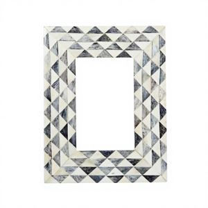 Cadre photo mural vertical en forme de diamant en os incrusté imperméable avec impression en relief - Product Image 2