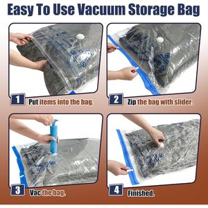 12 sacs de rangement sous vide jumbo pour vêtements, couettes et couvertures, sacs de rangement sous vide jumbo pour la literie (12J) - Product Image 3