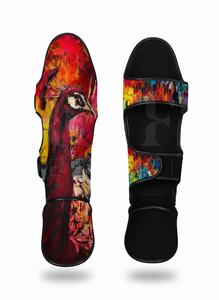 OEM ODM EVA Foam Pu <b>Leather</b> Muay Thai Shin Guards Fighting Kick Boxing MMA Foot Protection Martial Arts Sparring Punching Guard - Product Image 3
