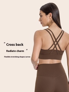 Women Summer Cross Back Yoga Sports <b>Bra</b> Lightweight High Strength Shockproof Breathable <b>Plus</b> <b>Size</b> Fitness <b>Bra</b> - Product Image 3