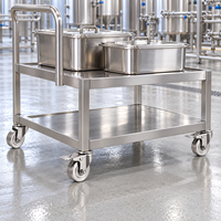 Roue pivotante à frein rigide M10 de 38-50 mm en acier inoxydable, usage léger, 1,5 et 2 pouces, vente directe usine