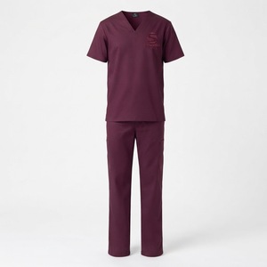 Ensemble d'uniformes médicaux bordeaux pour bloc opératoire – Tenues d'hôpital pour médecins, infirmières, dentistes – Idéal pour l'hiver et l'été - Product Image 4