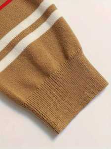 Pull décontracté rayé pour homme, col rond, coupe ajustée, rayures horizontales multicolores, tricot chaud pour l'automne et l'hiver - Product Image 6