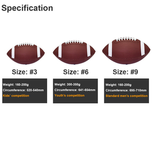 Balón de Fútbol Americano Juvenil Personalizado con Etiqueta Privada, Tamaño 6, Cuero Compuesto, Precio de Fábrica al por Mayor, Balón de Fútbol Americano Infantil Tamaño 3, PU Suave - Product Image 6