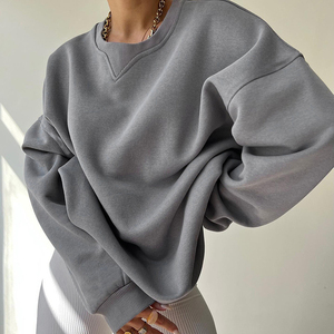 Sudadera de Mujer para Otoño, Talla Grande, Estilo Urbano, Informal, de Manga Larga, Tejida, Bordada, 100% Algodón Ecológico - Product Image 4