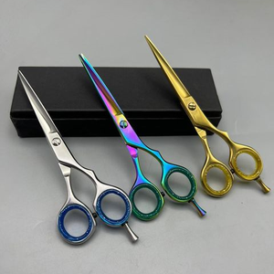 Tijeras de Peluquería Profesionales de Acero Inoxidable 9CR13 de Alta Calidad con Punta Afilada, Mango Mediano para Diestros, Precio de Fábrica, OEM - Product Image 1