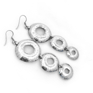 Pendientes de Plata con Esmalte para Mujer, Diseño de Concha de Vieira, Engaste de Bisel, para Boda/Compromiso, Regalo Moderno/Minimalista - Product Image 3