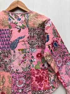 Chaqueta Reversible Acolchada de Algodón Tejido Transpirable con Estampado Nuevo y Diseño de Rayas, Ideal para Fiestas, Regalo para Mujer, Venta al por Mayor - Product Image 2