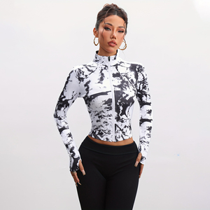 Women's Lightweight Zip Sleeve Sports Jacket Spring Polyester/Nylon Long Gym Sweaters Yoga Running Fitness Athletic Jogging - Product Image 1