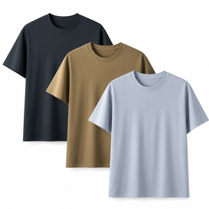 T-shirt surdimensionné en coton teint à la main pour homme, coupe décontractée, manches courtes, col rond, streetwear, été - Product Image 1