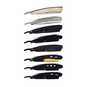 Kit de afeitado para hombre, afeitadora de seguridad, maquinilla de afeitar recta de bolsillo, set de cuidado personal, herramienta de afeitado manual reutilizable para barba y rostro - Product Image 5