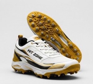 Chaussures de cricket durables à crampons métalliques, haute adhérence, légères, confortables, pour matchs et entraînements - Product Image 3