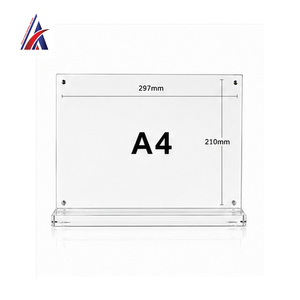 Support de table magnétique en acrylique A4 double face pour menu, cadre transparent, présentoir de bureau – Meilleure vente en Malaisie - Product Image 4