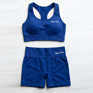 <b>Women</b> Racer-back Bra High Waist Full Length Leggings Yoga Fitness Wear Athletic Wear Set <b>Women</b> <b>Compression</b> Wear Yoga Two Piece - Product Image 4
