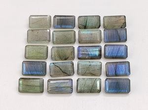 Piedra suelta facetada de labradorita de 12*7 mm, labradorita brillante con forma octogonal para la fabricación de joyas a precio de mayorista. - Product Image 3