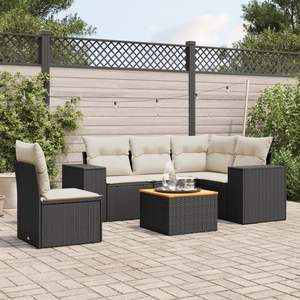 Conjunto de Sofás Negros para Jardín, Muebles de Patio - Product Image 1