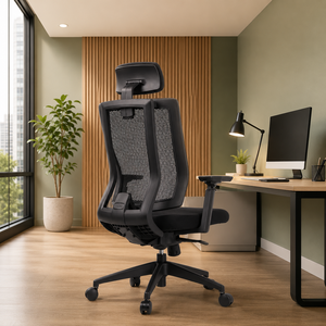 Chaise de bureau ergonomique pivotante KINSHA à dossier haut en maille avec 3 vérins à gaz pour gaming et usage exécutif - Product Image 1