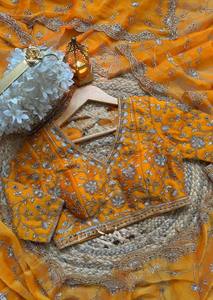 Sari de Seda para Mujer, Diseño de Alta Costura, Sin Arrugas, para Fiestas, Bodas y Diwali - Product Image 6