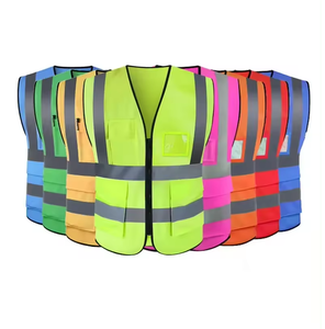 Veste de travail de sécurité en polyester imperméable de classe 2 personnalisable avec logo, haute visibilité, réflecteur, pour travaux de construction - Product Image 6