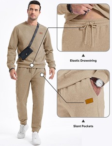 Ensemble de survêtement unisexe moderne 2 pièces, sweat-shirt et pantalon de jogging de qualité supérieure, vêtements de sport décontractés, tenue de détente pour hommes et femmes - Product Image 5