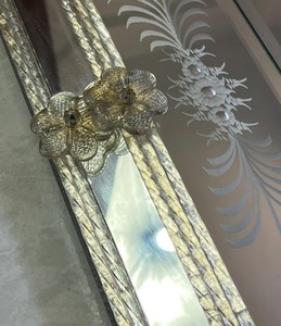 <b>Large</b> Mid-Century Murano Glass Wall Mirror - Product Image 2