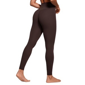 Leggings taille haute pour femmes, longueur genou, en Spandex et Coton, respirants, antibactériens, effet ventre plat, pour usage quotidien - Product Image 3