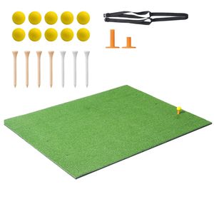 Tappetino da Golf 5x4ft con 10 Palline e 9 Tee, Erba Sintetica per Allenamento Golf, Realizzato in Materiale EVA - Product Image 1