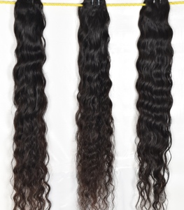 Cabello Humano Virgen Indio Remy de Grado Superior, Sin Procesar, Color Natural, Doble Trama a Máquina, Cutícula Alineada, Todos los Colores - Product Image 4