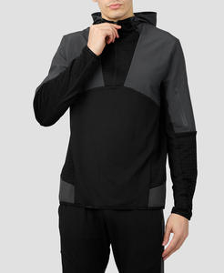 Chaqueta Cortavientos Personalizada con Logotipo, Impermeable, Gruesa, 100% Nailon, Tallas Grandes, Ajuste Sólido, para Hombre, Trajes Deportivos para Exteriores - Product Image 1