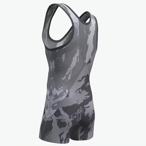 High Quality Sublimated Custom Design Unisex Wrestling Singlets Spandex/Polyester Quick Dry Breathable Lightweight - Product Image 3