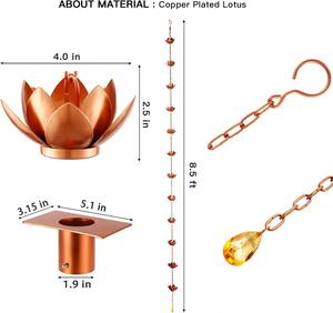 Cadena floral que agrega textura y dimensión a paredes sencillas, el agua que fluye realza el ambiente de los refugios de jardín. - Product Image 2