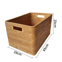 Paniers de rangement de cuisine élégants en rotin tressé, modernes, multifonctionnels, faits à la main, écologiques, légers et durables, du Vietnam